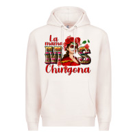 Pale Pink La mama mos Chingona Premium Hoodie - NancyCooperArtShop
