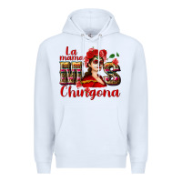 White La mama mos Chingona Premium Hoodie - NancyCooperArtShop