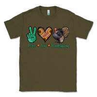 Army Green peace love thanksgiving Classic Tee - Jasminsmagicworld