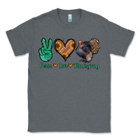 Charcoal Heather peace love thanksgiving Classic Tee - Jasminsmagicworld