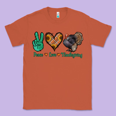 Peace Love Thanksgiving Classic Tee Designed By Jasminsmagicworld