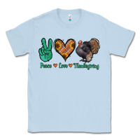 Dusty Blue peace love thanksgiving Classic Tee - Jasminsmagicworld
