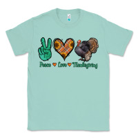 Seafoam peace love thanksgiving Classic Tee - Jasminsmagicworld