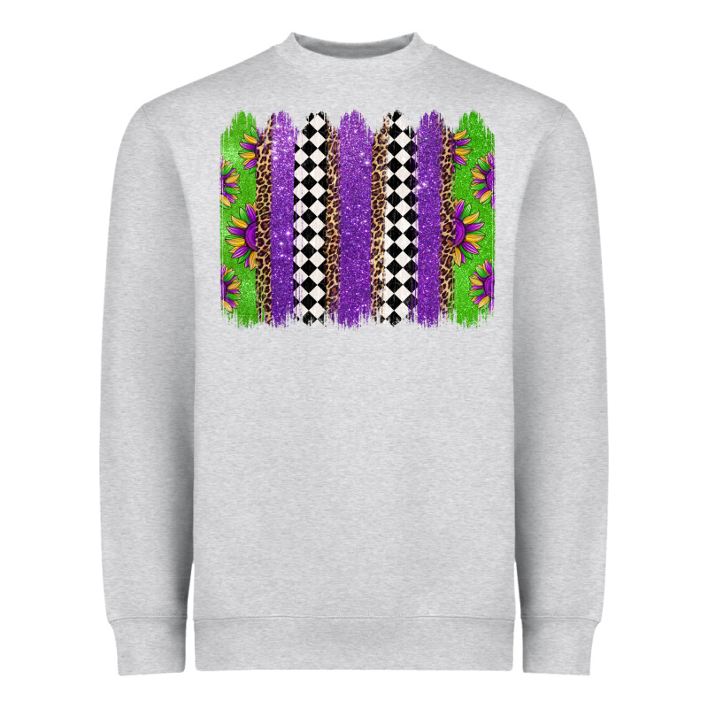 Mardi Gras Brushstrokes Heavyweight Sweatshirt by Jasminsmagicworld | Teevron