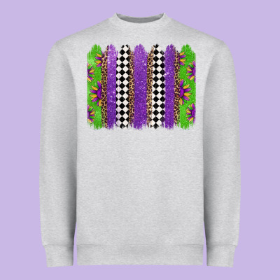 Mardi Gras Brushstrokes Heavyweight Sweatshirt Designed By Jasminsmagicworld