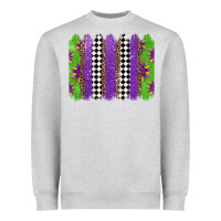 Heather Grey mardi gras brushstrokes Heavyweight Sweatshirt - Jasminsmagicworld