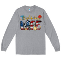 Heather Grey dispatcher life Long Sleeve Tee - MaliasSmallBusiness