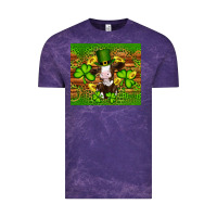 Cloud Purple st patricks day cow Vintage Tee - Artiststas