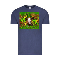 Vintage Denim st patricks day cow Vintage Tee - Artiststas
