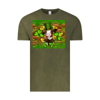 Vintage Olive st patricks day cow Vintage Tee - Artiststas