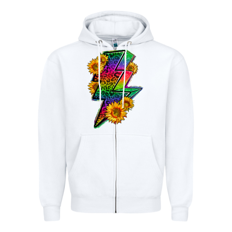 Lgbtq+ Lightnin' Bolt With Sunflower Zipper Hoodie by BundleAndBundleShop | Teevron