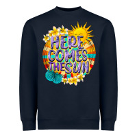 Navy Here comes the sun Heavyweight Sweatshirt - NancyCooperArtShop