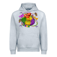 Heather Grey mardi gras lips olivia Urban Hoodie - OliviaCreatesArt