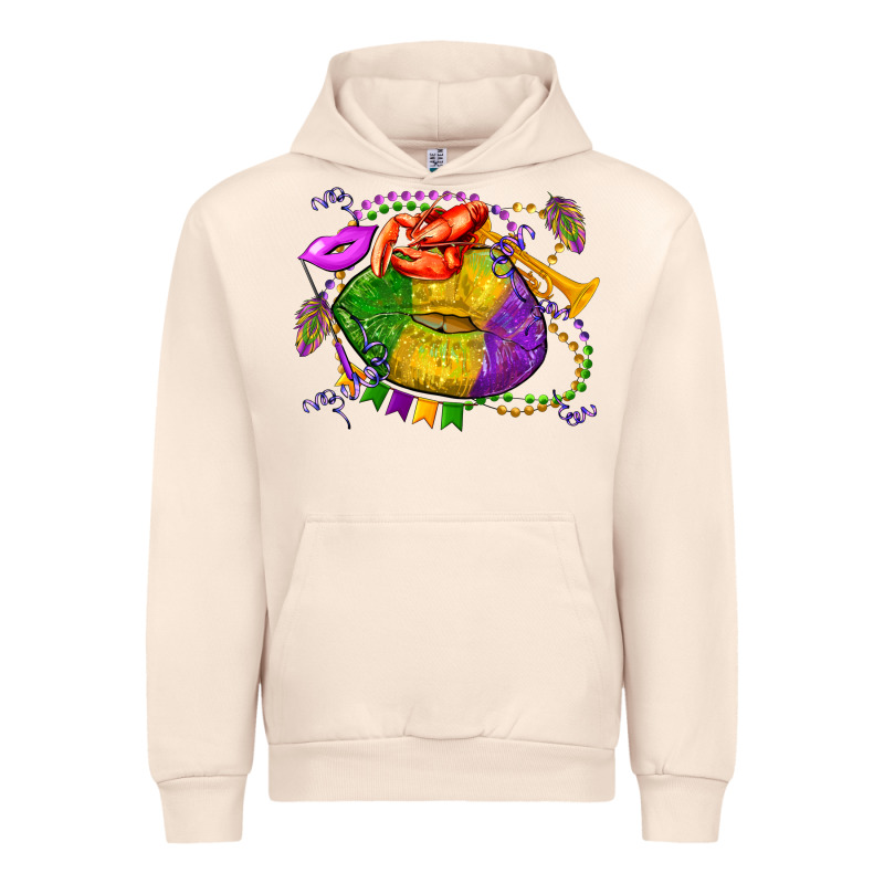 Mardi Gras Lips Olivia Urban Hoodie by OliviaCreatesArt | Teevron