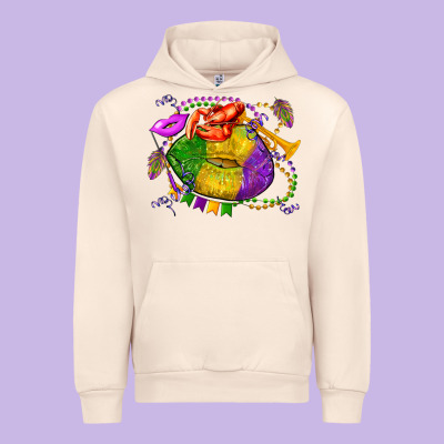 Mardi Gras Lips Olivia Urban Hoodie Designed By Oliviacreatesart