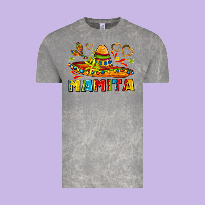 Mamita And Sombrero With Lime Flowers Vintage Tee Designed By Adodesignshop