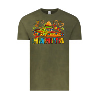 Vintage Olive mamita and sombrero with lime flowers Vintage Tee - AdoDesignShop