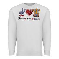 Dove Grey Peace Love Veteran Premium Sweatshirt - Bettercallsaul