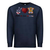 Navy Peace Love Veteran Premium Sweatshirt - Bettercallsaul