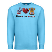 Ocean Blue Peace Love Veteran Premium Sweatshirt - Bettercallsaul
