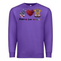 Purple Peace Love Veteran Premium Sweatshirt - Bettercallsaul