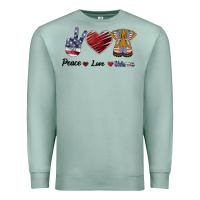 Seafoam Peace Love Veteran Premium Sweatshirt - Bettercallsaul