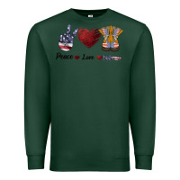 Sports Green Peace Love Veteran Premium Sweatshirt - Bettercallsaul