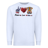 White Peace Love Veteran Premium Sweatshirt - Bettercallsaul