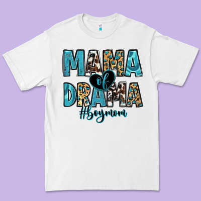 Mama Of Drama Boy Mom Premium Tee Designed By Zillion Design Studio