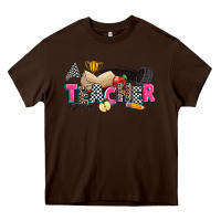 Chocolate Brown race teacher Heavy Core Tee - Zillion Design Studio