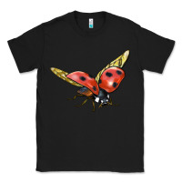 Black Ladybug Flying Classic Tee - LillyAllenDesigns