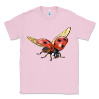Bubblegum Pink Ladybug Flying Classic Tee - LillyAllenDesigns