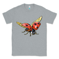 Heather Grey Ladybug Flying Classic Tee - LillyAllenDesigns