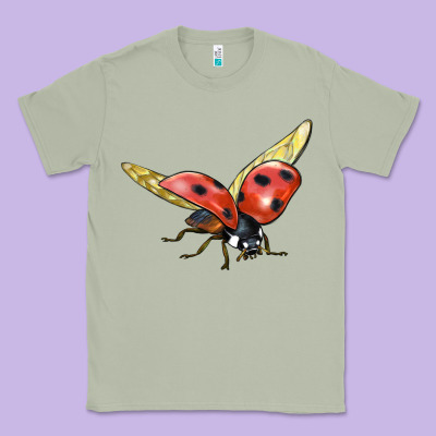 Ladybug Flying Classic Tee Designed By Lillyallendesigns