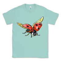 Seafoam Ladybug Flying Classic Tee - LillyAllenDesigns