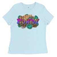 Baby Blue howdy Ladies Tee - Zillion Design Studio