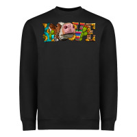 Black Western Love Simmental Cow Heavyweight Sweatshirt - LillyAllenDesigns