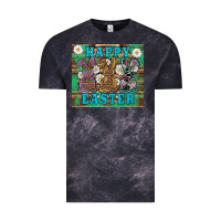 Cloud Black easter happy easter western bunnies daisies Vintage Tee - Artiststas