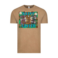 Vintage Coffee easter happy easter western bunnies daisies Vintage Tee - Artiststas