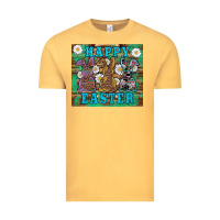 Vintage Mustard easter happy easter western bunnies daisies Vintage Tee - Artiststas