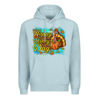 Blue Mist Happy Turkey Day Premium Hoodie - texasbilliewilder
