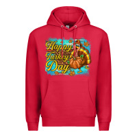 Cardinal Happy Turkey Day Premium Hoodie - texasbilliewilder