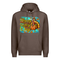 Coffee Happy Turkey Day Premium Hoodie - texasbilliewilder