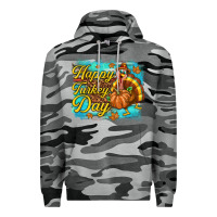 Slate Camo Happy Turkey Day Premium Hoodie - texasbilliewilder