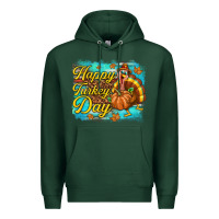 Sports Green Happy Turkey Day Premium Hoodie - texasbilliewilder