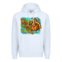 White Happy Turkey Day Premium Hoodie - texasbilliewilder