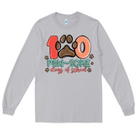 Moon Dust 100 pawsome days of school Long Sleeve Tee - MaliasSmallBusiness