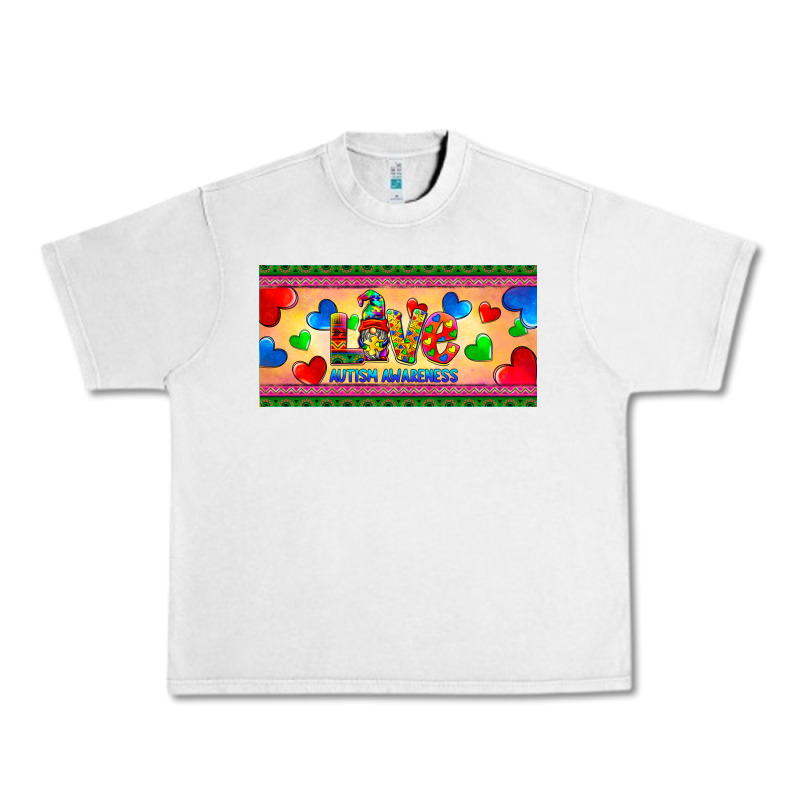 Love Autism Awareness License Plate Template Urban Heavy Tee by BarkalooDesign | Teevron