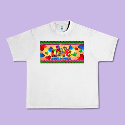 Love Autism Awareness License Plate Template Urban Heavy Tee Designed By Barkaloodesign