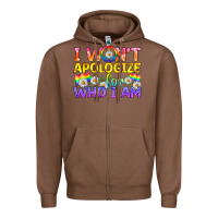 Chestnut LGBTQ I Won't Apologize For Who I Am Zipper Hoodie - BundleAndBundleShop
